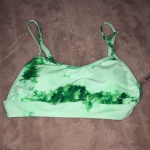 Green Tye Dye swim suit top